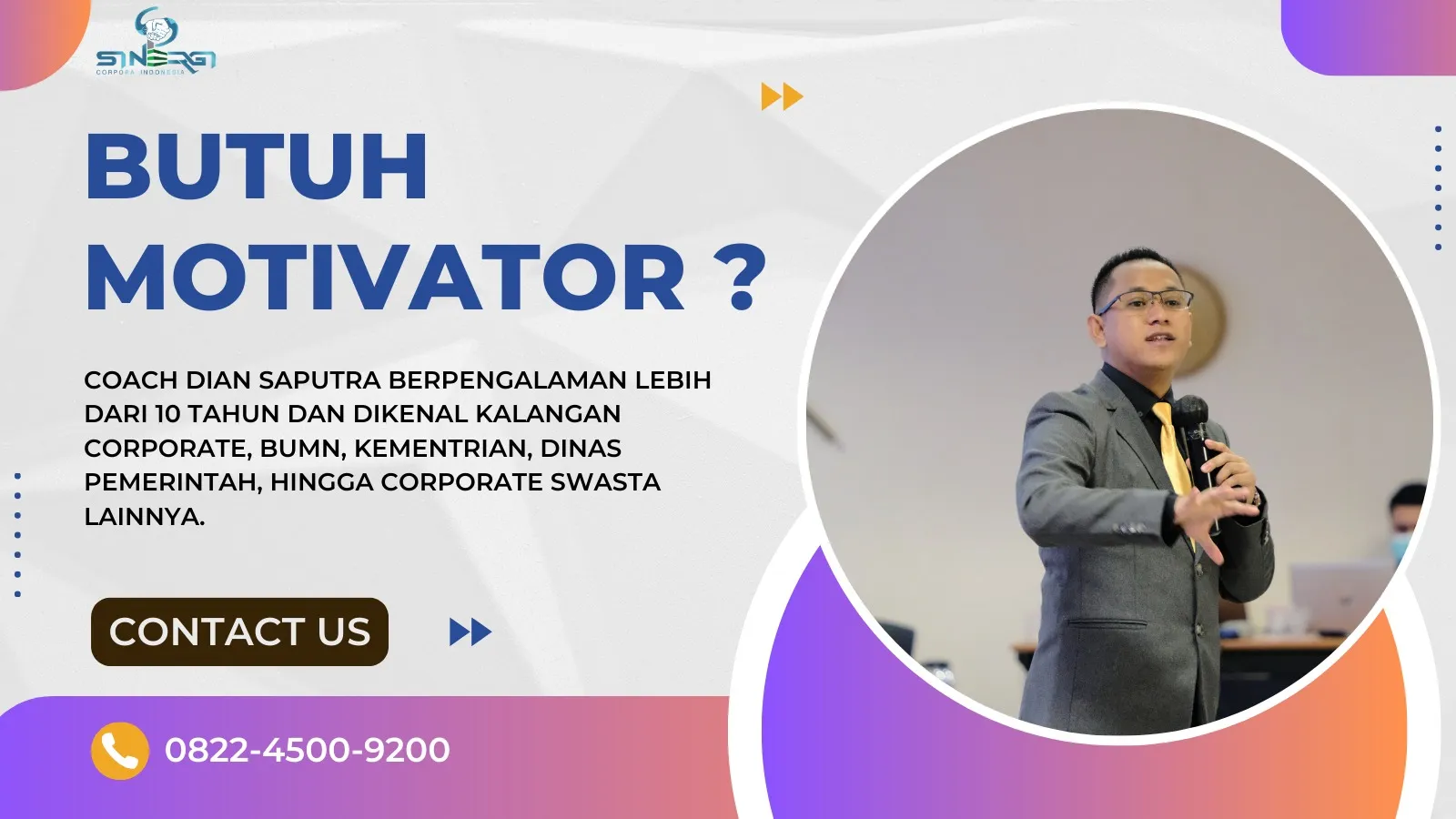 Pembicara Motivator Jembrana, Terpercaya & Solutif, Dian Saputra