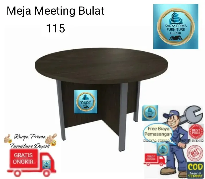 Meja Meeting Rapat Kantor Bulat kuat dan awet 1.450.000 free ongkir free biaya pemasangan bayar COD
