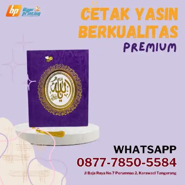 PREMIUM, Wa./Call 0877-7850-5584, Cetak Yasin Berkualitas, di Batu Ceper Tangerang