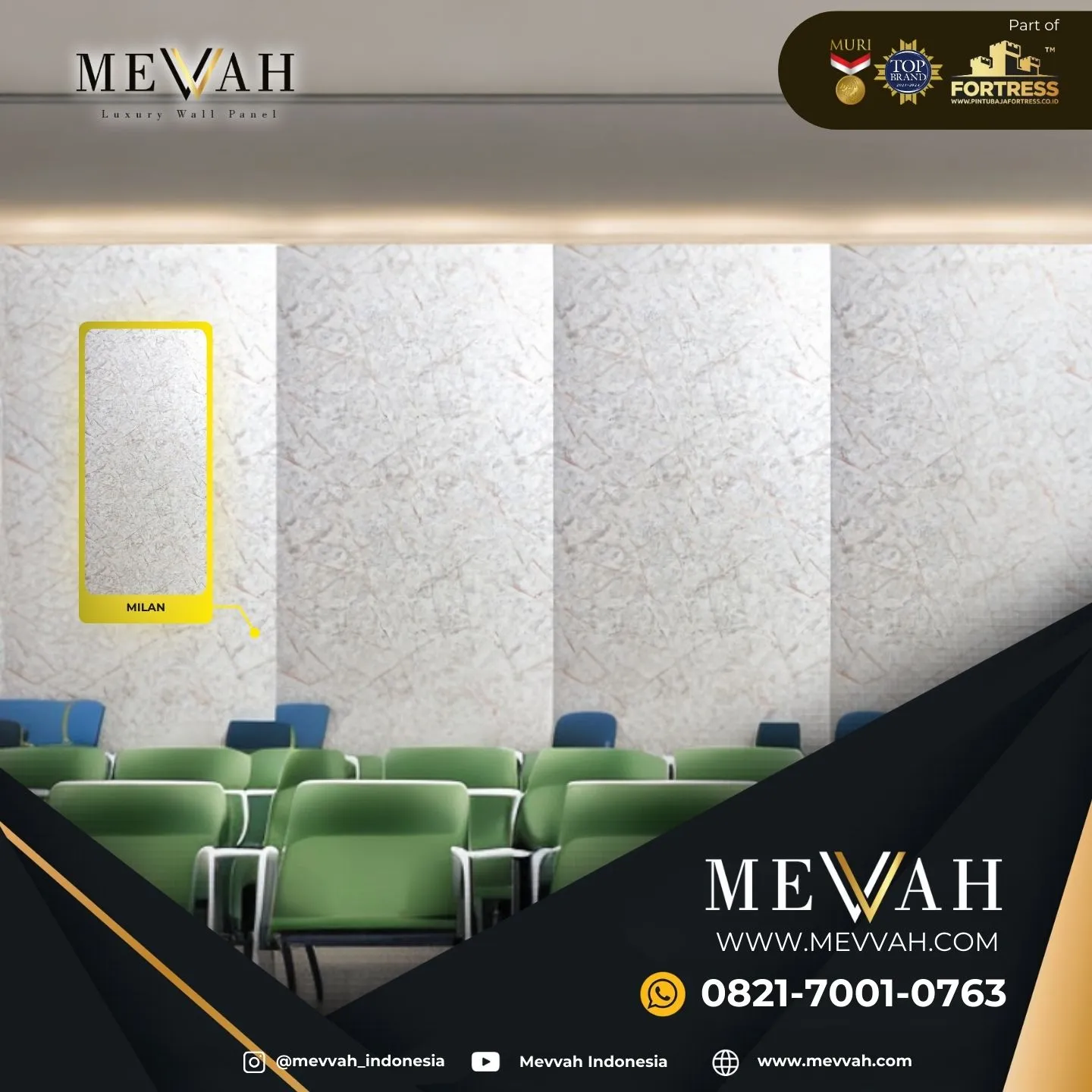 (MEVVAH) Wall Panel Pvc Marmer Putih Di Sambas