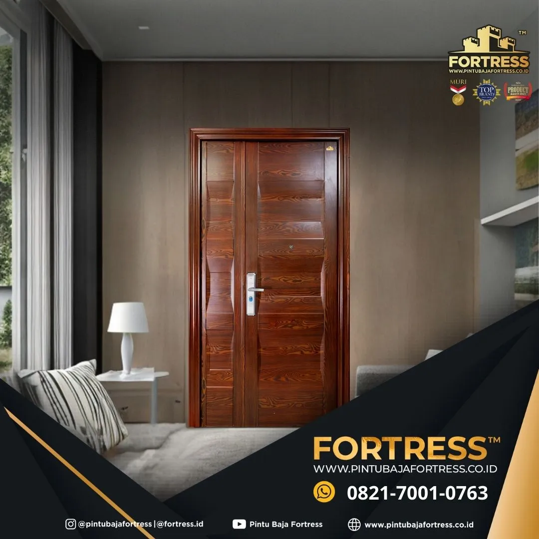 (FORTRESS) Pintu Kamar Tidur Aesthetic Motif Kayu Di Palu