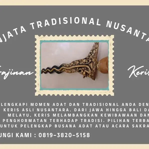 Pusaka 0819-3820-5158 Pengrajin Keris Jawa Pamor Cendana Simbol Keberanian   Banyumas Semarang Kerajinan Keris