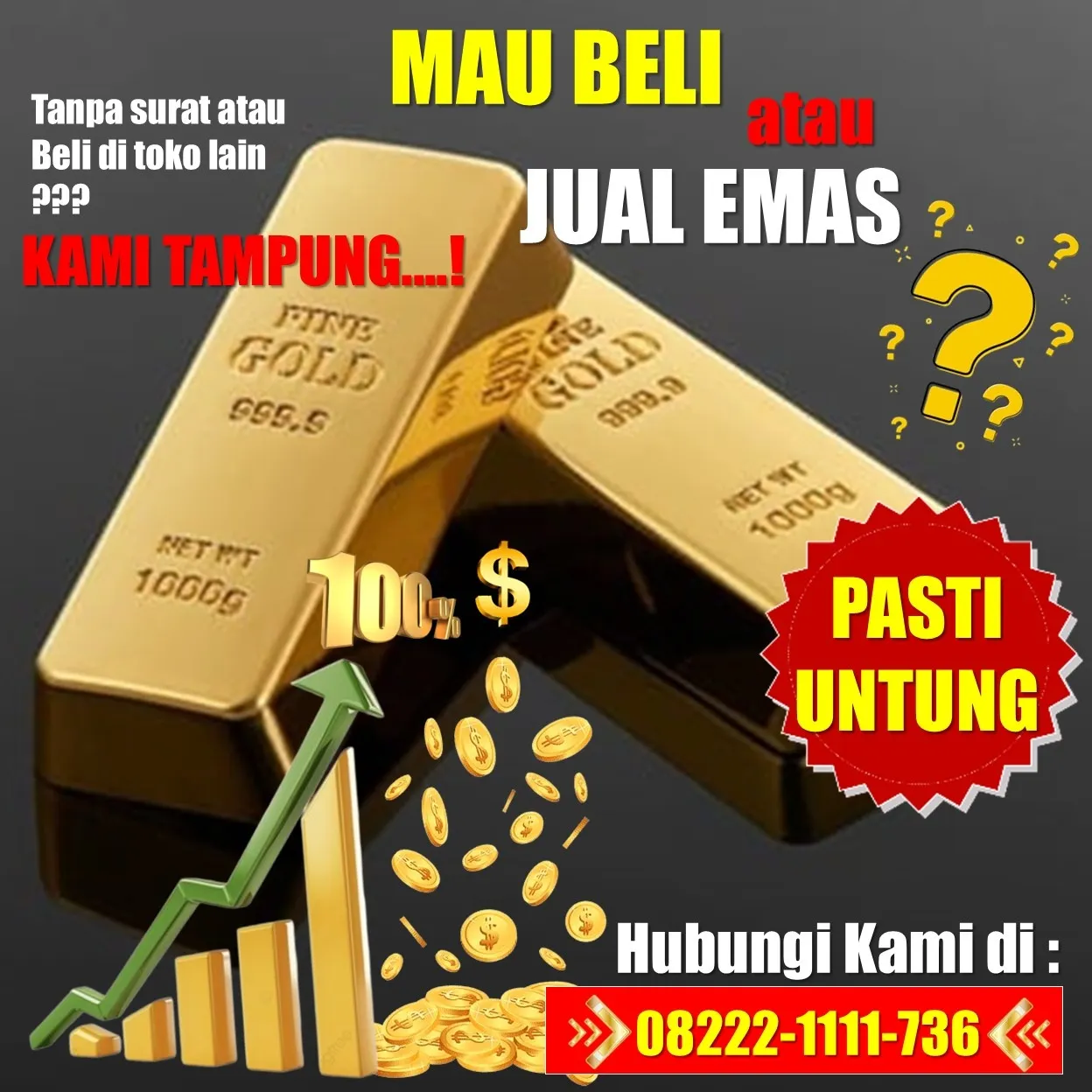 TANPA POTONGAN, Harga Jual Beli Emas Cukim Merangin