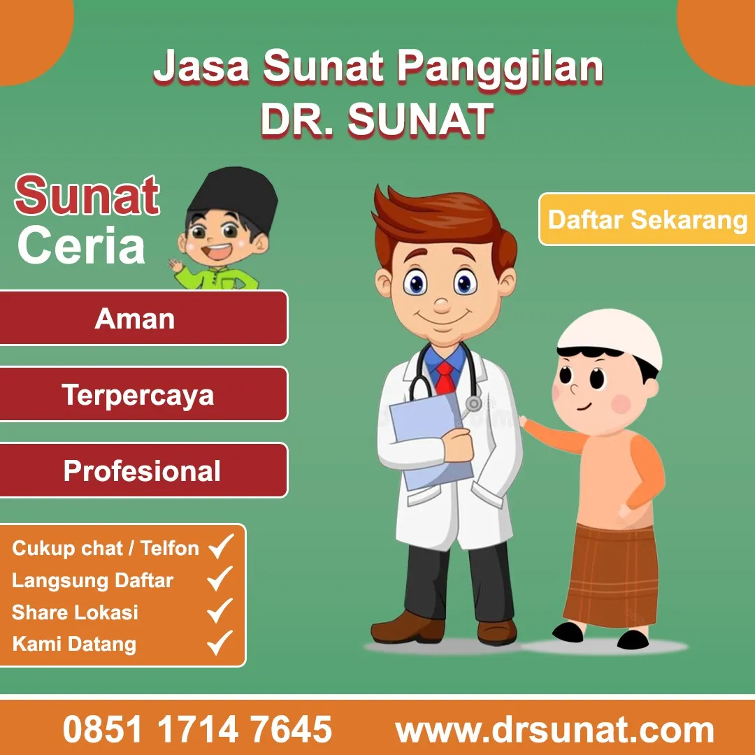 BaruO851-1714-7645, WA [ CEPET SEMBUH ]  , Dokter Sunat Anak Selong