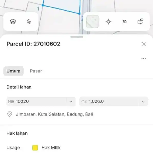 Dijual 10,26 are, Jl. Pantai Balangan Jimbaran Atas Kuta Selatan