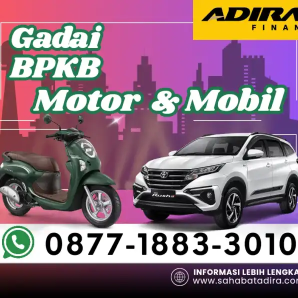 0877-1883-3010, Gadai BPKB Adira Cileungsi