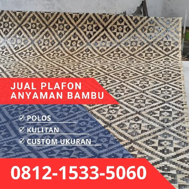 Jual Plafon Anyaman Bambu Bilik Karawang 0812,1533,5060