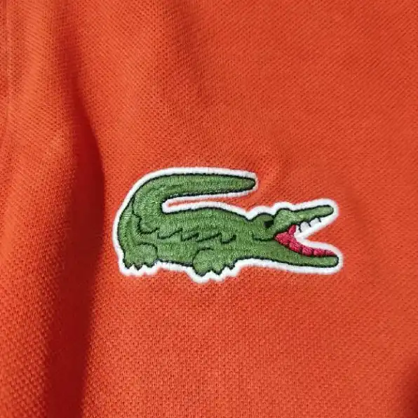 kaos polo shirt LACOSTE Big Logo colour Orange Size M