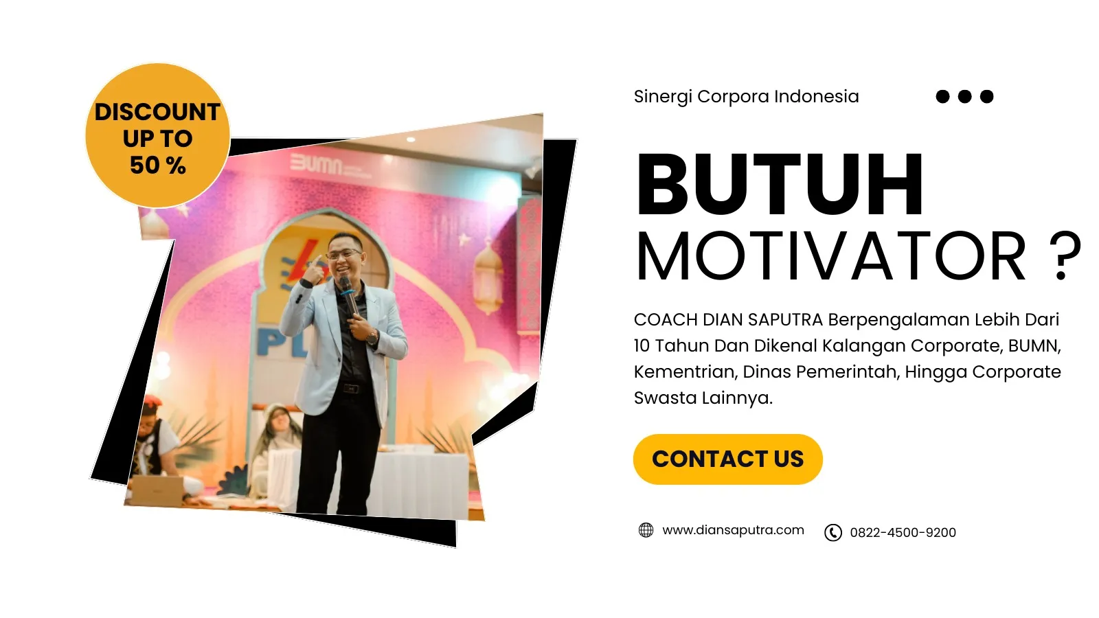 Pembicara Motivator Sampang, Terpercaya & Solutif, Dian Saputra