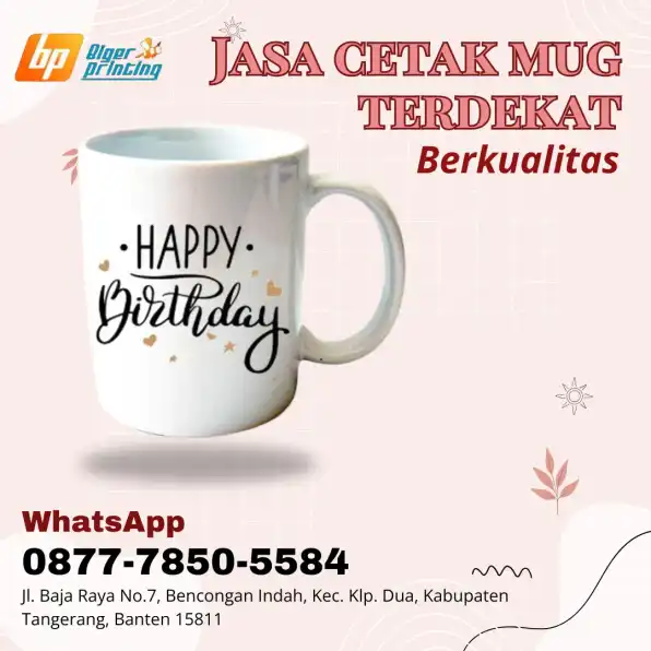 BERKUALITAS, Wa./Call 0877-7850-5584, Jasa cetak mug terdekat,Di BATU CEPER TANGERANG