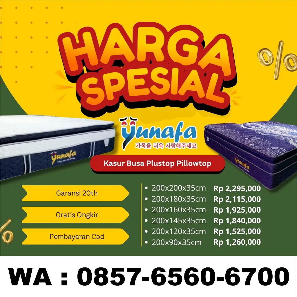 Langsung Pabrik 0857-6560-6700 Jual Kasur Busa Yunafa Di Karanganyar Kebumen