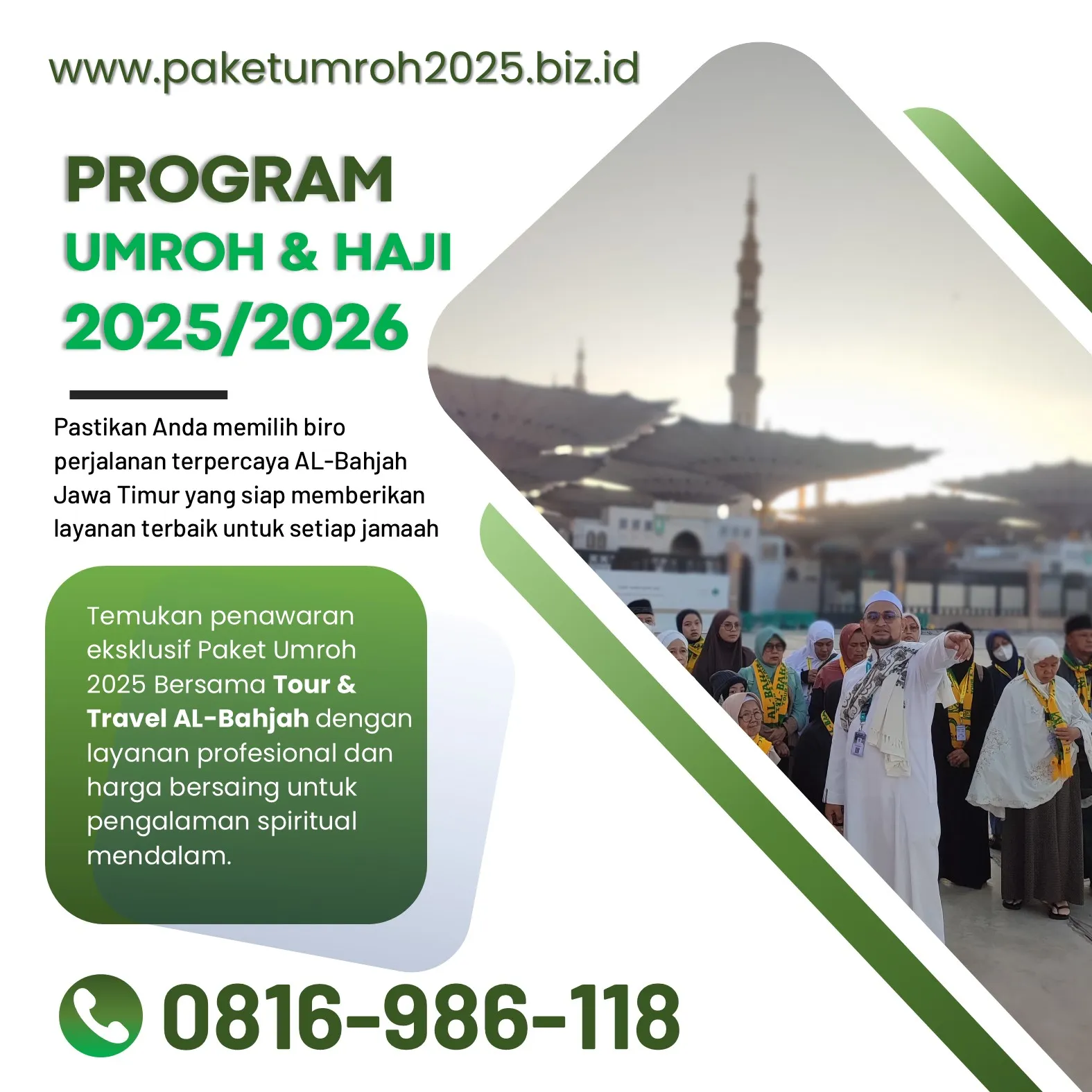 Travel Umroh Akhir Tahun 2025 Kromengan Malang Bersama AL Bahjah