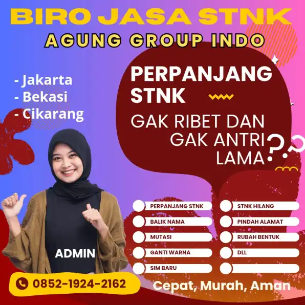 REKOMENDASI, WA 0852-1924-2162, Biro Jasa Stnk Bekasi, Jasa Mutasi Motor Jakarta