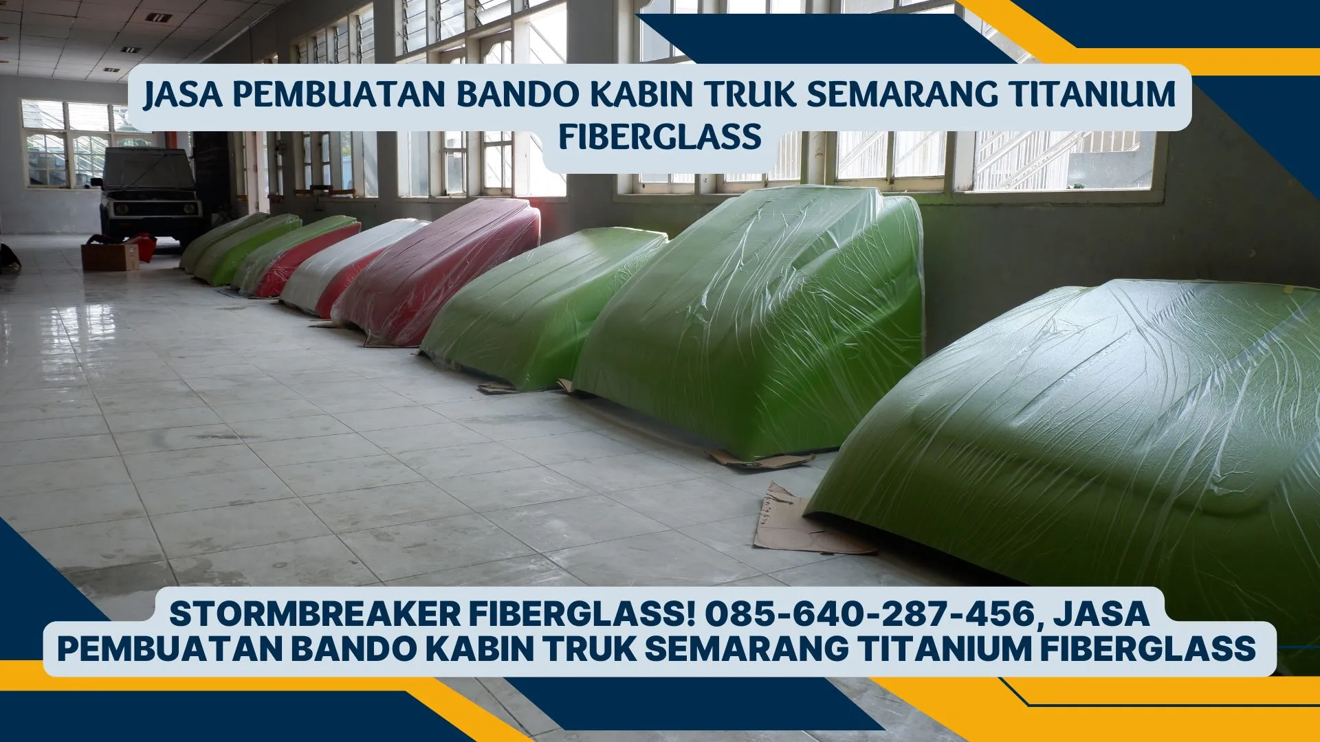 Topi Kabin Kuat! 085-640-287-456, Jasa Pembuatan Bando Kabin Truk Semarang Titanium Fiberglass