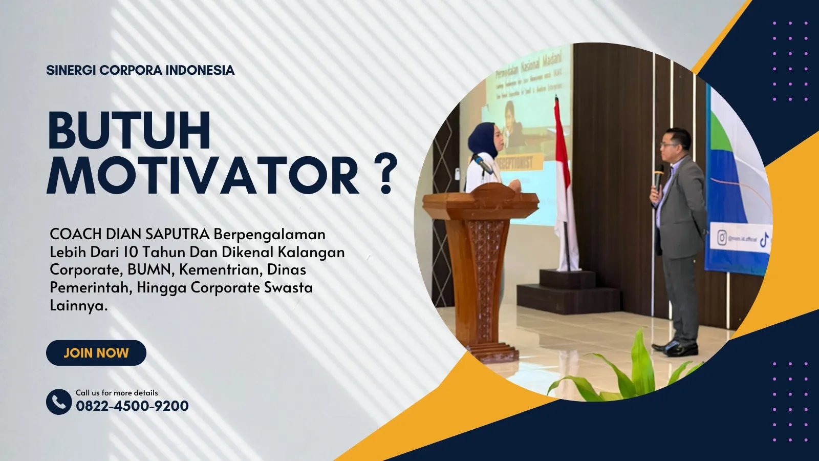 Pembicara Motivator Sampang, Terpercaya & Solutif, Dian Saputra