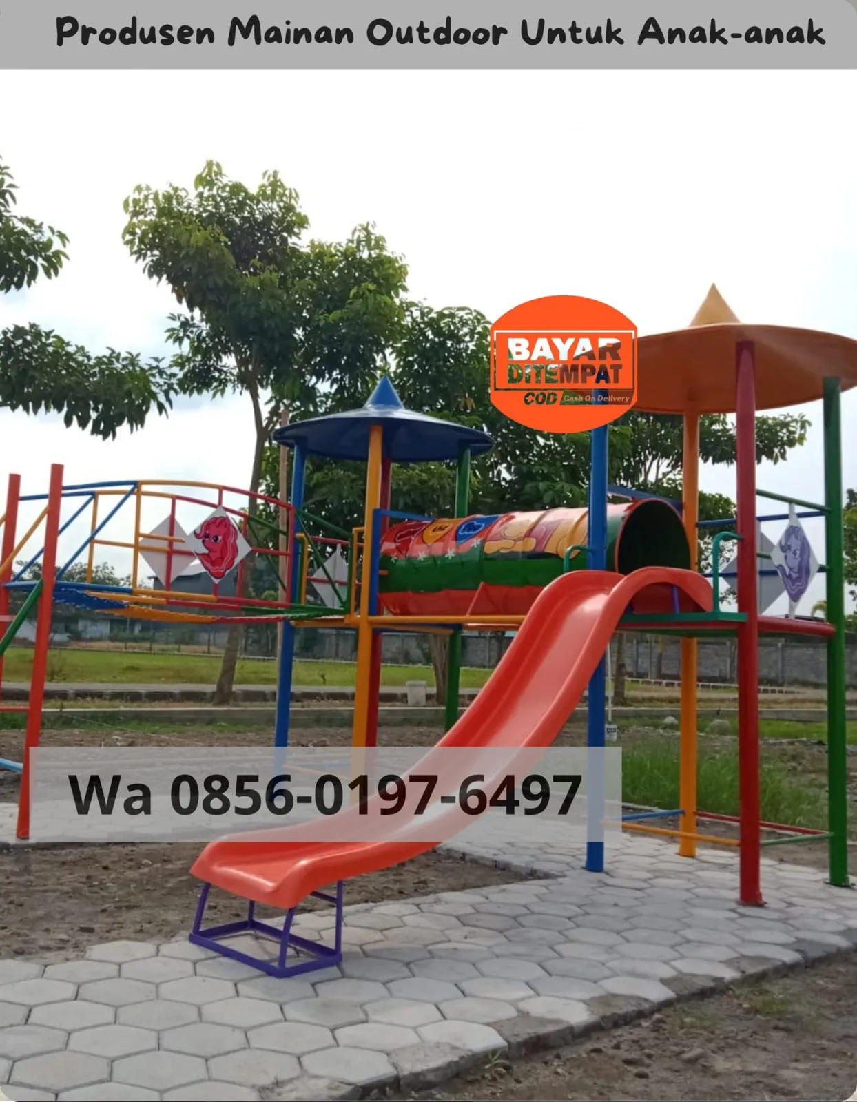 TERLENGKAP Produsen Playground outdoor dan Ayunan Besi Model Bulat untuk taman Bisa riques di Kendal