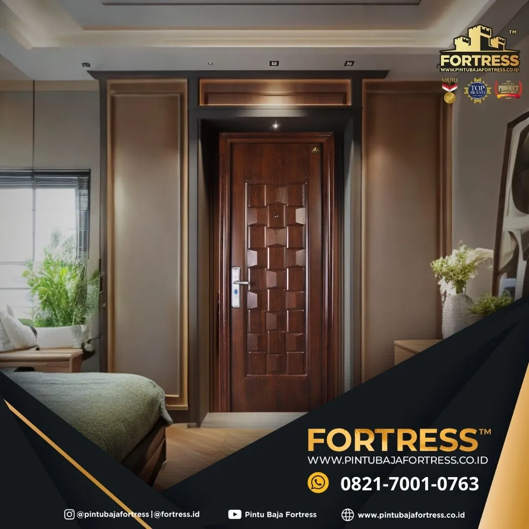 (FORTRESS) Pintu Kamar Minimalis Putih Motif Kayu Di Palu