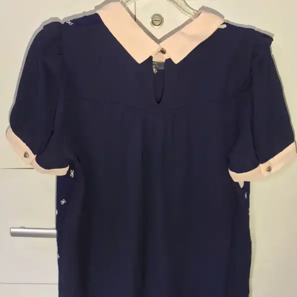 Blouse Navy Love Mix Cantik Wanita