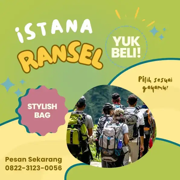 Eksklusif 0822-3123-0056 Jual Ransel Wanita Ransel Fashion Kegiatan Outdoor Mamberamo Tengah Palembang ISTANA RANSEL