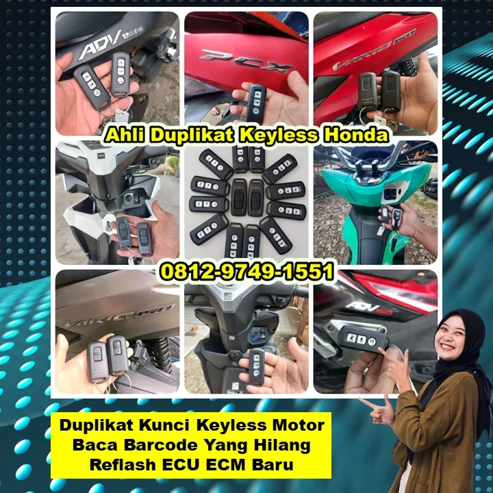 0812-9749-1551(WA), Duplikat Kunci Keyless Honda Pcx Adv Vario Scoopy Terisi Indramayu