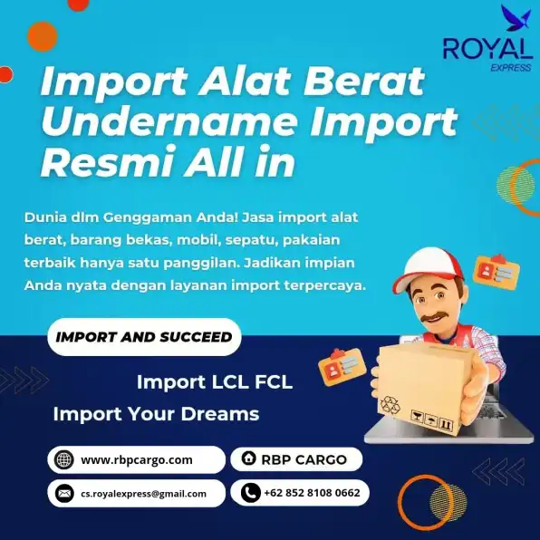 Jasa import Alat berat excavator