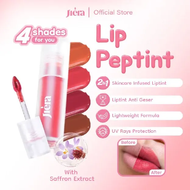 JIERA Lip Peptint with 2 in 1 Function Lip Tint & Lip Care, UV Rays Protection, Lightweight, Longlas