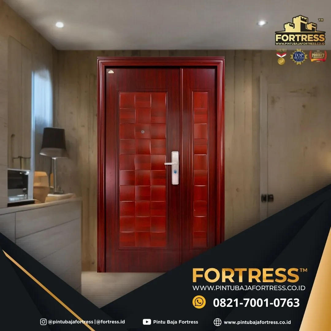 (FORTRESS) Pintu Motif Kayu Estetik 1 Daun Di Palu