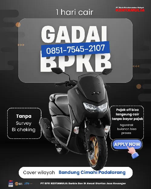 Gadai B P K B motor Bandung tanpa survey