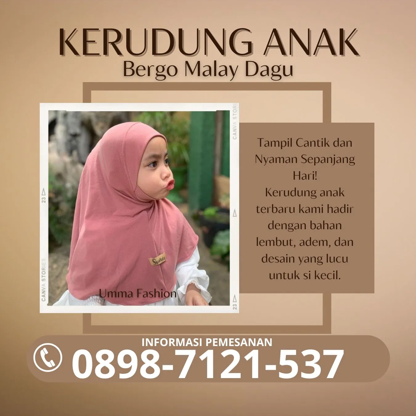 Kerudung Anak Anak Terbaru |Umma Fashion| di Sukamiskin Bandung