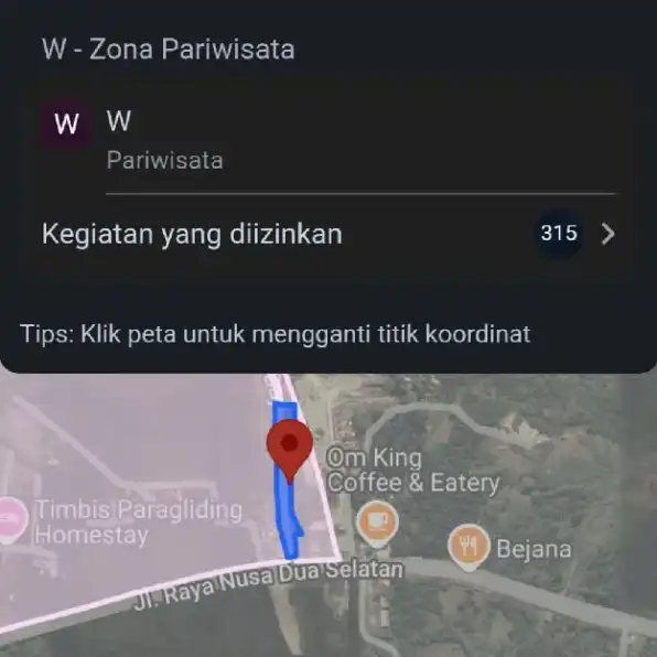 Dijual 5,5978 Ha. Jl. Nusa Dua Selatan Gayang Sari Pantai Pandawa Kutuh Kuta Selatan