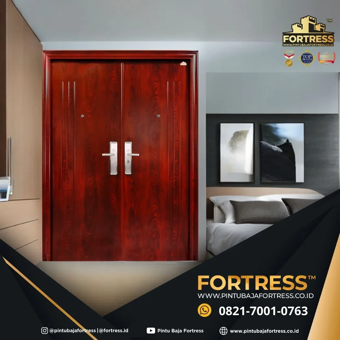 (FORTRESS) Pintu Motif Kayu Kamar Mandi Minimalis 1 Daun Di Palu