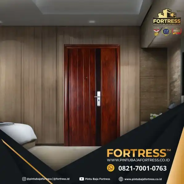 ELEGAN..!! WA 0821 7001 0763 (FORTRESS) Pintu Kamar Tidur Dari Besi Motif Kayu Di Sukabumi