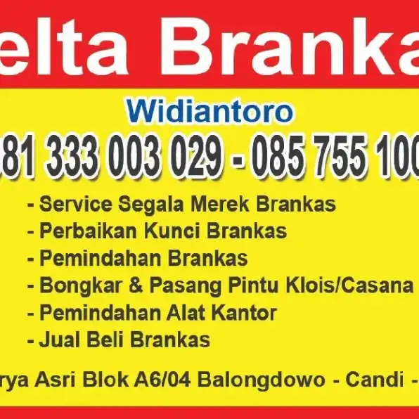 Delta Brankas Sidoarjo 0813-3300-3029 Pusat Layanan Brankas Jawa' Timur