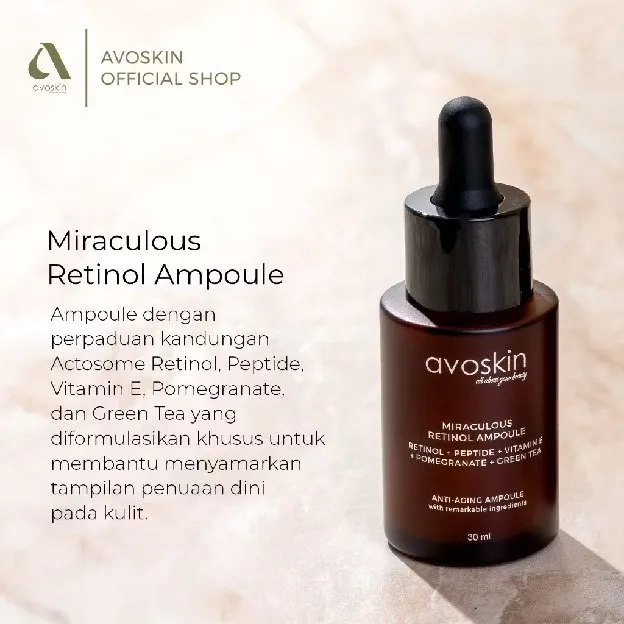 Ampoule Avoskin Miraculous Retinol 30ml-Anti Aging & Samarkan Kerutan