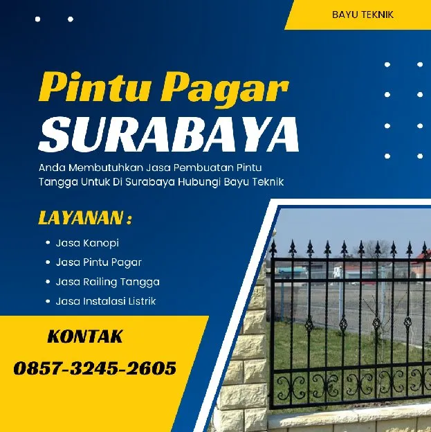 Jasa Pintu Pagar Sambikerep 0857  3245  2605