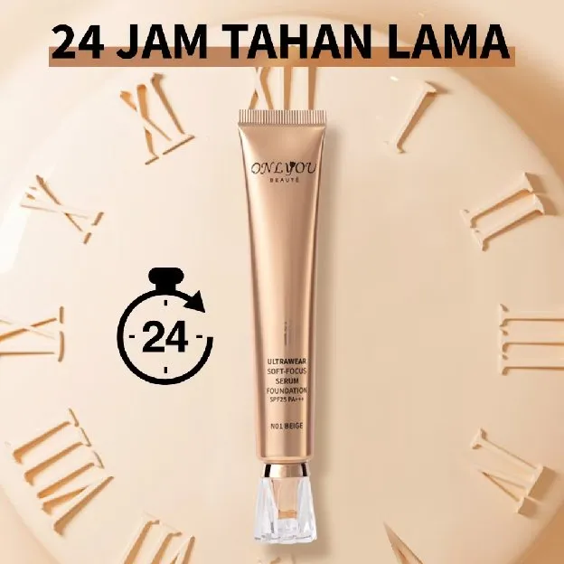 NEW UPGRADE ONLYOU Serum Foundation 24H JAM TAHAN LAMA UltraWear Soft-Focus SPF25 PA+++ Concealer me