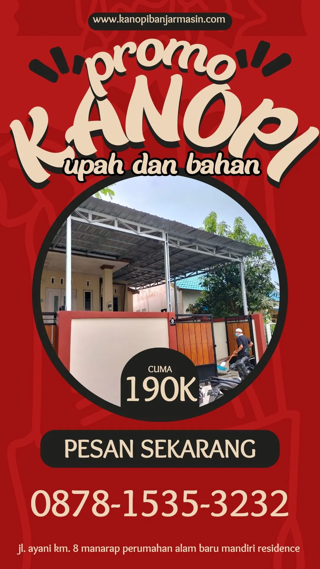 (TERMURAH), jasa pasang kanopi terdekat Komet