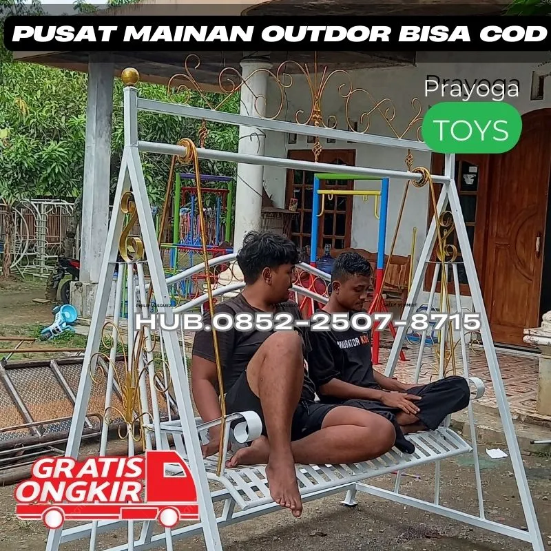 Desain ayunan besi minimalis terbaru Dan Mainan Panjat Tali Kec Plaosan Magetan