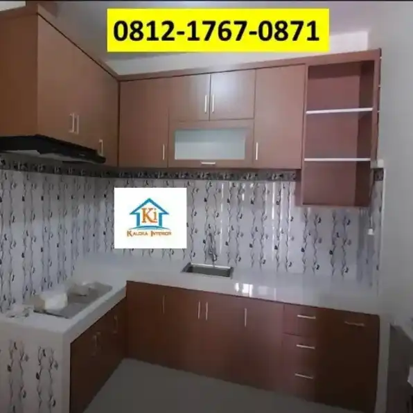 Jasa kitchen set minimalis hpl Surabaya Kaloka Interior