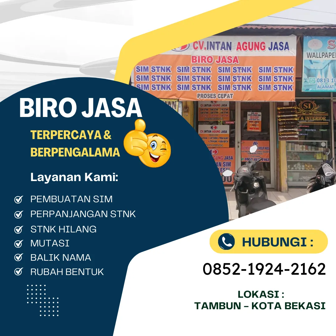 TERPERCAYA, WA 0852-1924-2162, Jasa Mutasi Mobil Antar Provinsi Bekasi, Jasa Perpanjang Pajak Mobil Jakarta