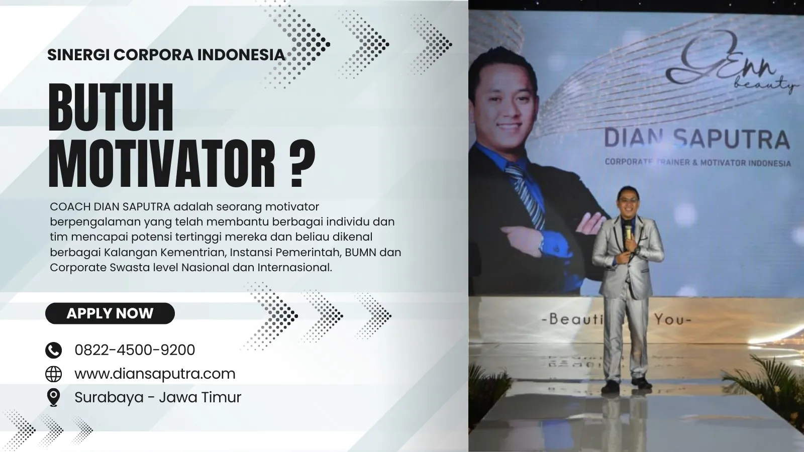 Trainer Motivator Demak, Terpercaya & Solutif, Dian Saputra