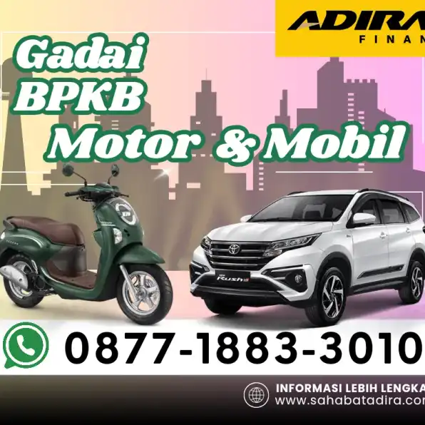 0877-1883-3010, Gadai BPKB Adira Daan Mogot