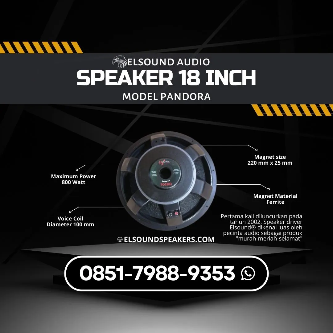 Speaker 18 Inch Elsound Audio di Jakasampurna Bekasi