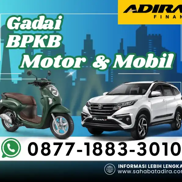 0877-1883-3010, Gadai BPKB Adira Sawangan