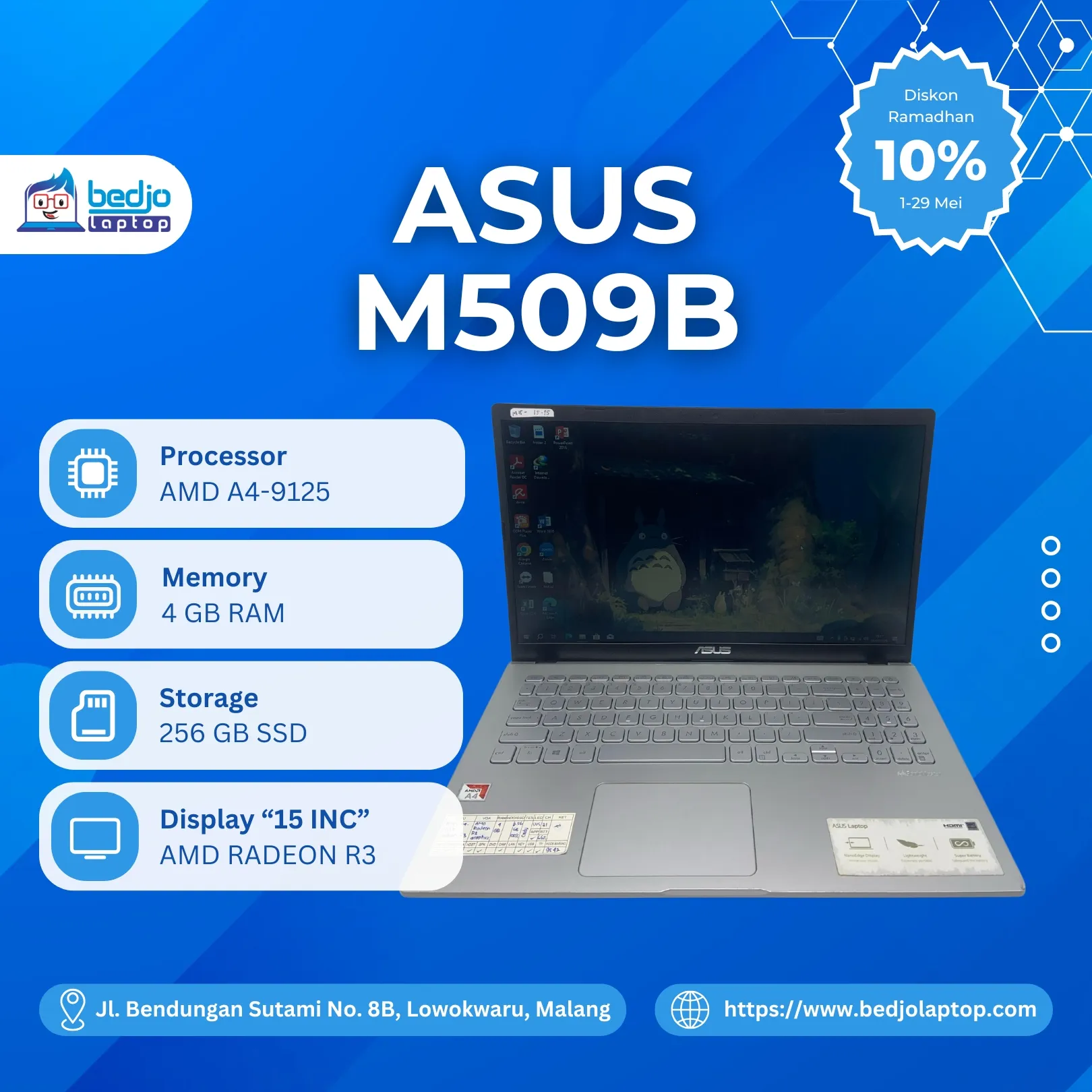 LAPTOP ASUS M509B TERCANGGIH DI MALANG