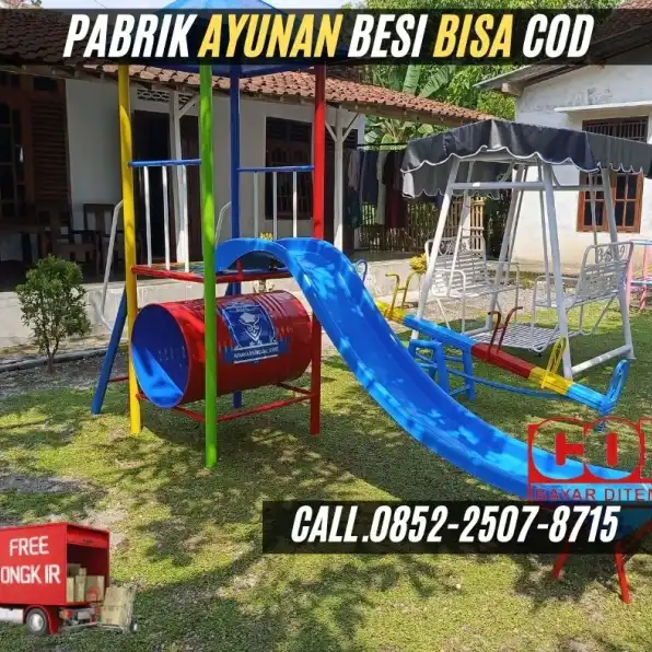 Hub 0852-2507-8715 DIJAMIN AMAN ! ayunan besi bulat besar Dan mainan playground Kec Cisurupan Garut  Bayar COD Free Ongkir