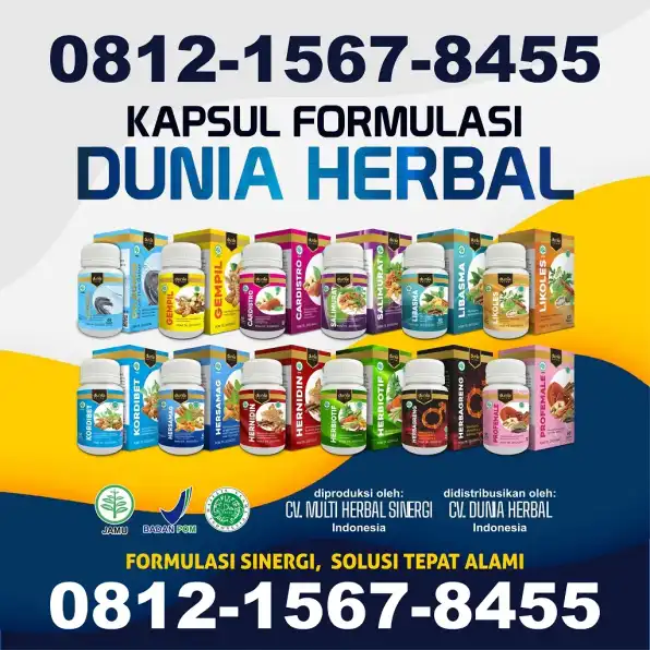 0812-1567-8455 Supplier Kapsul Formulasi Dunia Herbal Di Yogyakarta