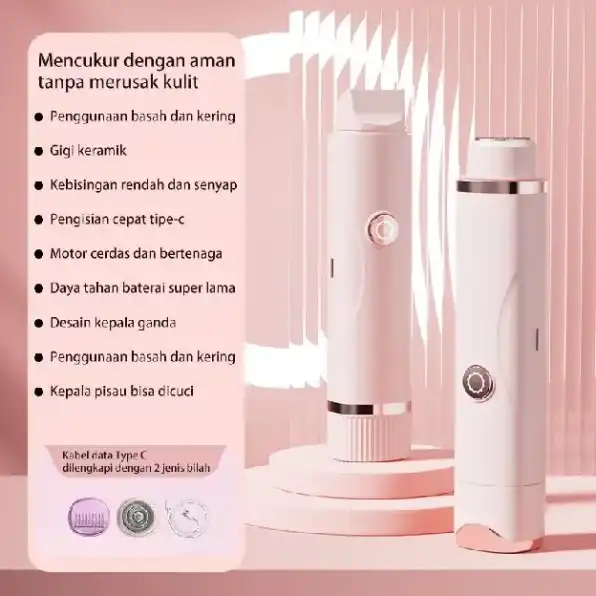 【NEW】KUCUU Alat Cukur Wanita Alat cukur bulu kemaluan Mini Epilator Shaver Hair Pencukur Bulu Ketiak