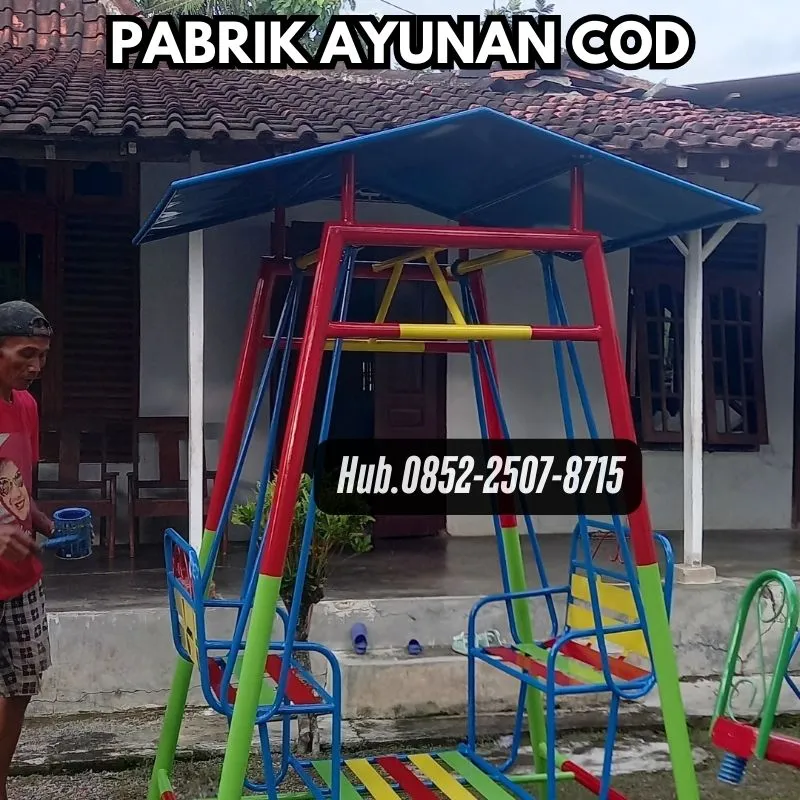 Contoh Ayunan Besi Custom Dan Perosotan Anak Kec Cigedug Garut