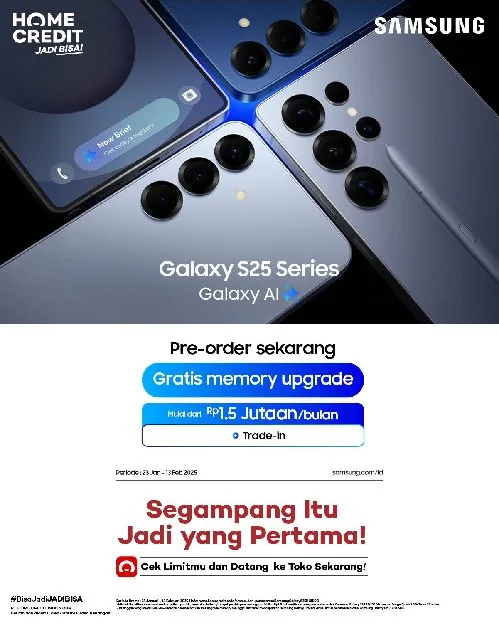 Kredit Samsung S25+ 12 512GB, Promo Bunga 0% dan Bebas 2x cicilan